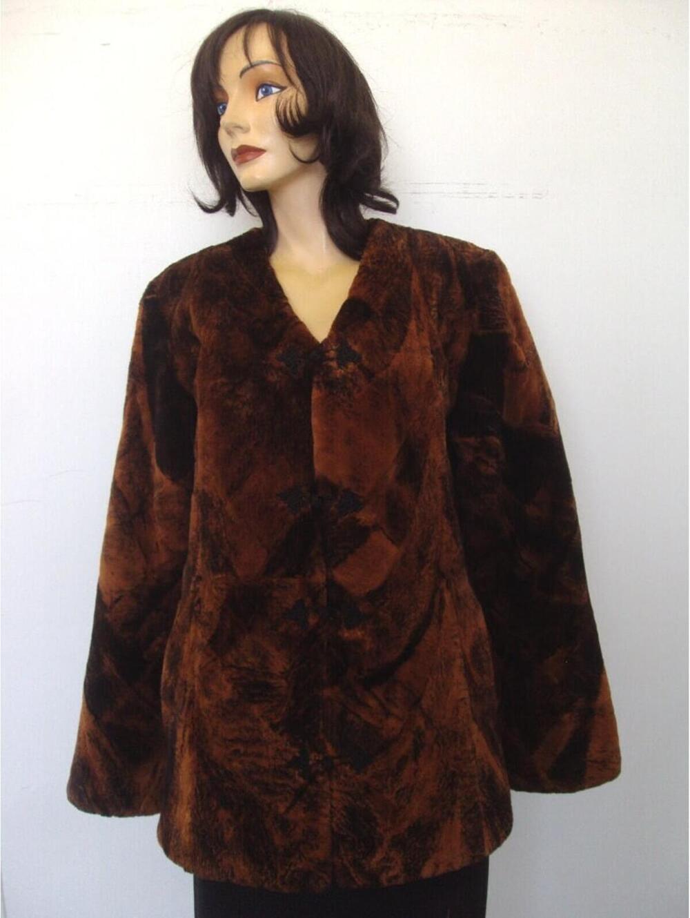 Brand New Golden Brown Sheared Beaver Fur Coat Jacket Women Woman Sz 6 Sm